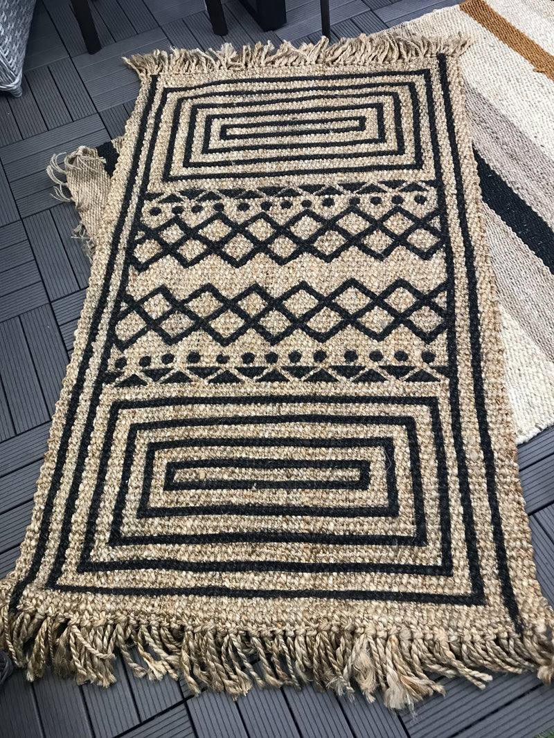 Jute Rug Porter Black