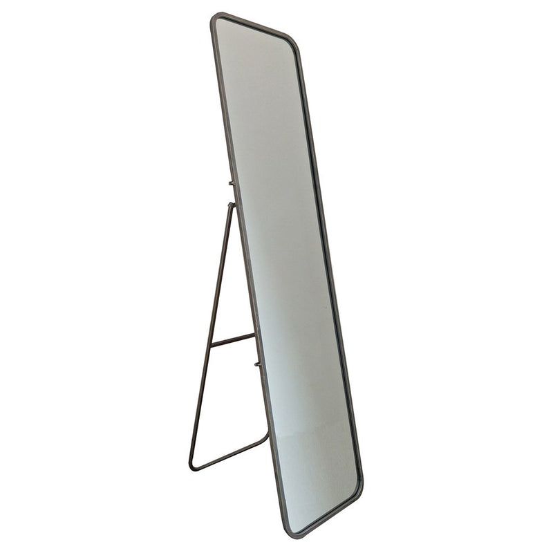 Cast Metal Cheval Mirror - Grey