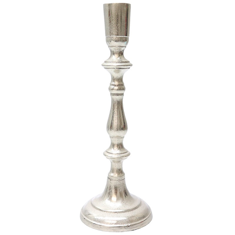 Aluminium Candlestick - Silver - 23cm