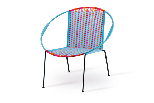 Woven Lounge Chair - Blue