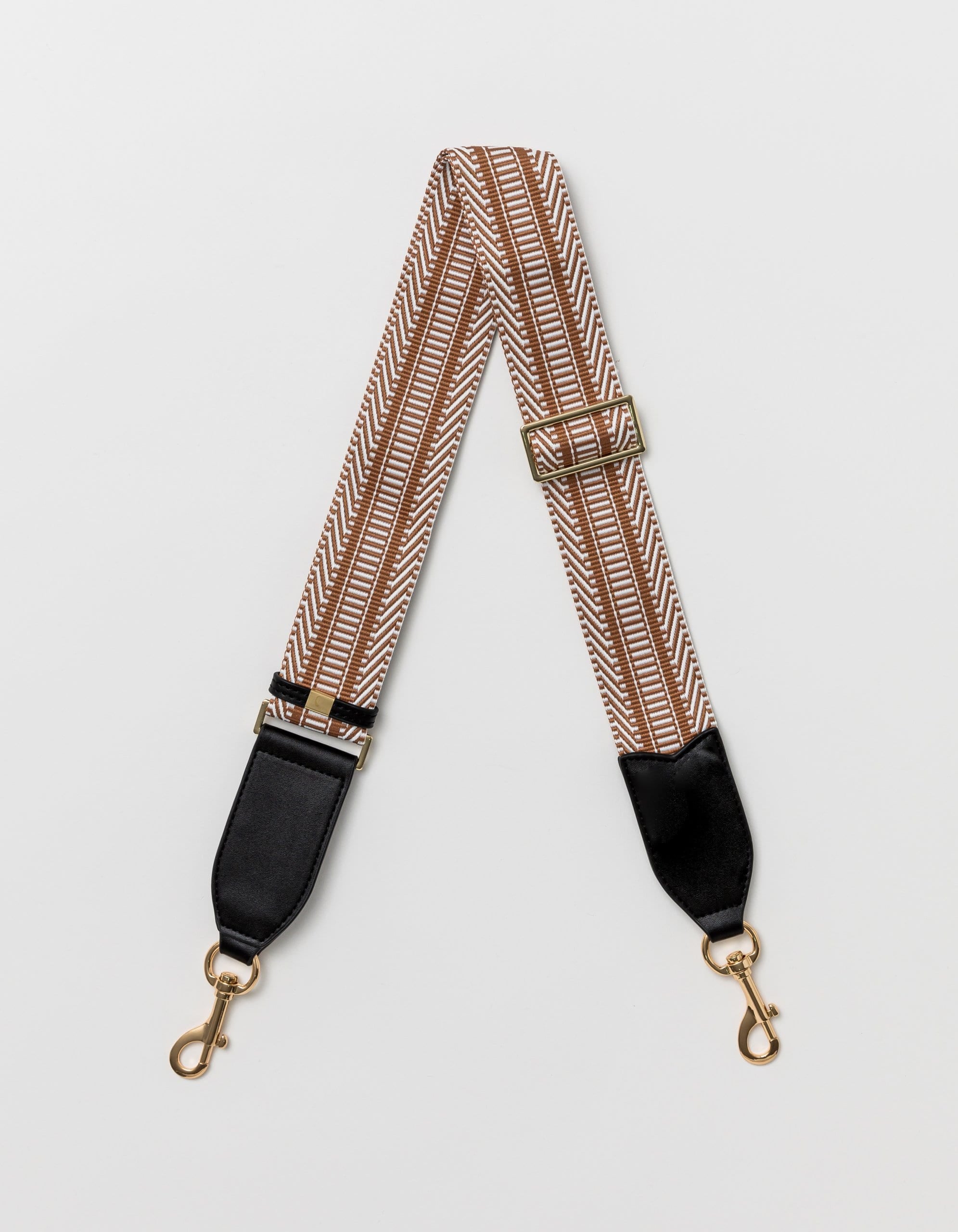 Bag Strap - Aztec - Caramel & White