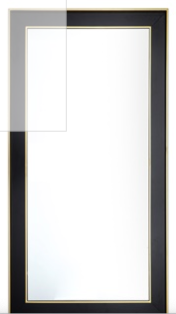 Logan Gold w/blk Frame mirror