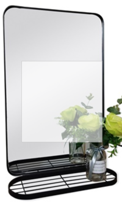 Vertana Space Metal mirror w/shelf