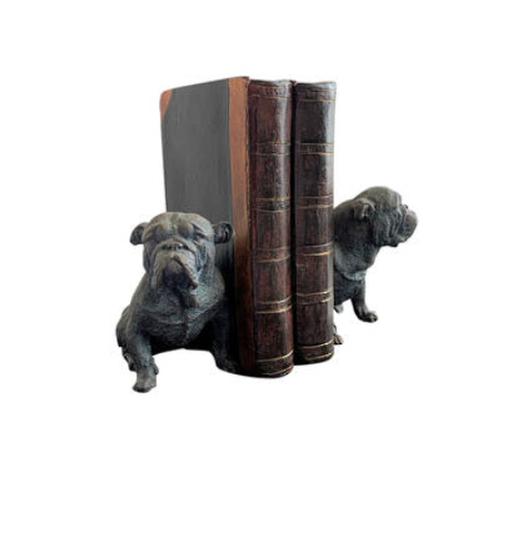 Dog and Book Bookends