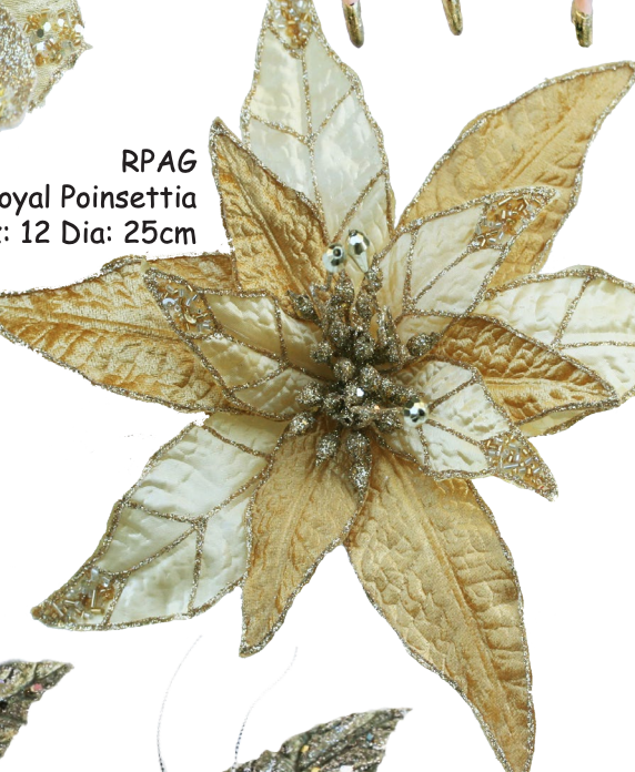 Royal poinsettia on clip