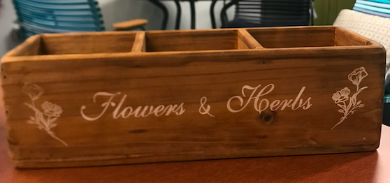 Flower and herb  planters white ink