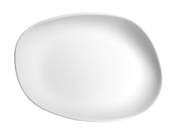 Yayoi Side Plate White14x11cm