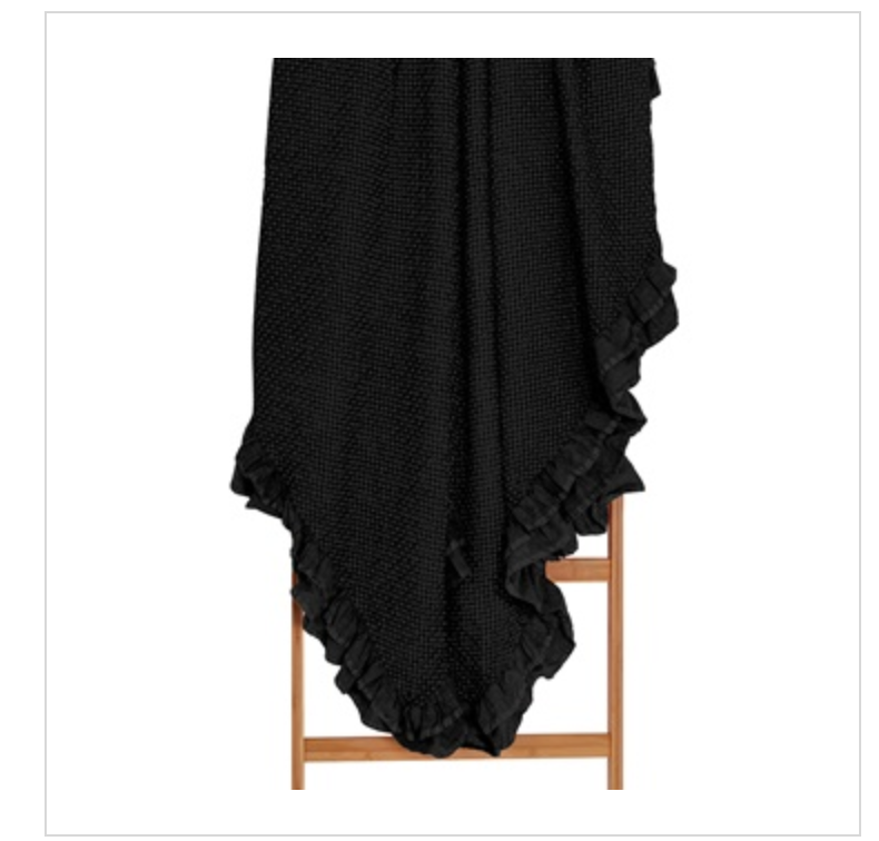 Waffle Blanket Black