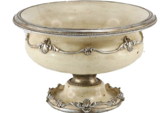Antiqued Cream Urn