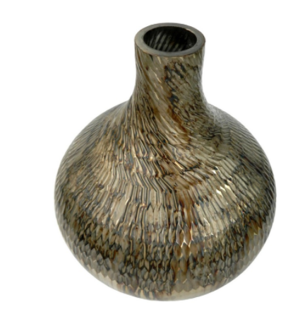 Vase silver & bronze