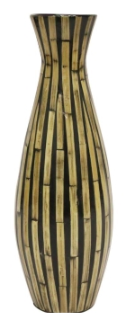 Zulu bamboo vase Black & Natural