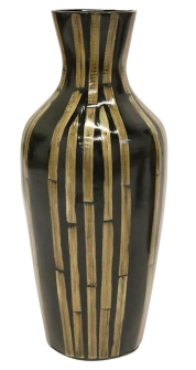 Zulu bamboo vase Black & Natural 37cm