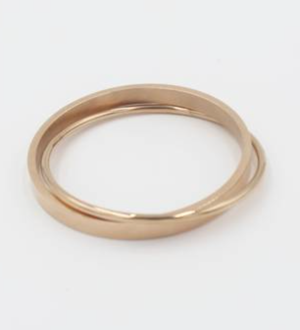 Juliette Double Bangle Rose Gold