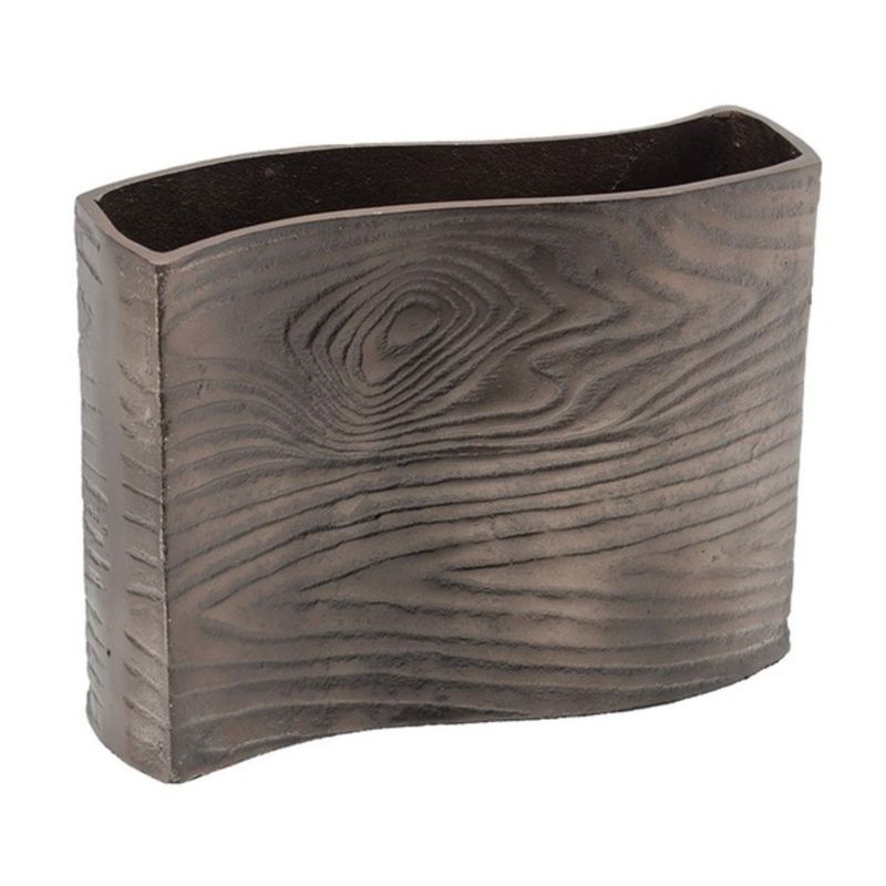 Alu Timber Wavy Rectangular Vase