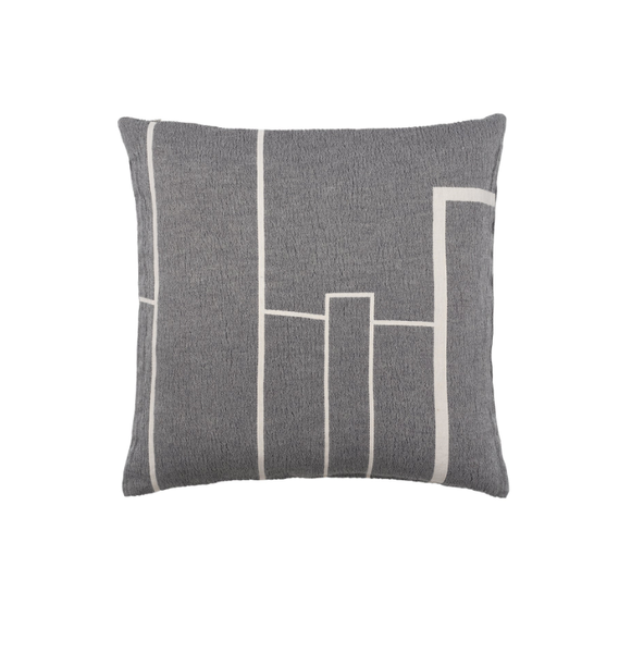Architecture Cushion - Grey/Cream - 60