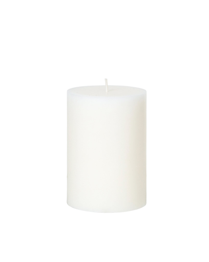 Stearin Candle - Pure White - 7 x 10cm