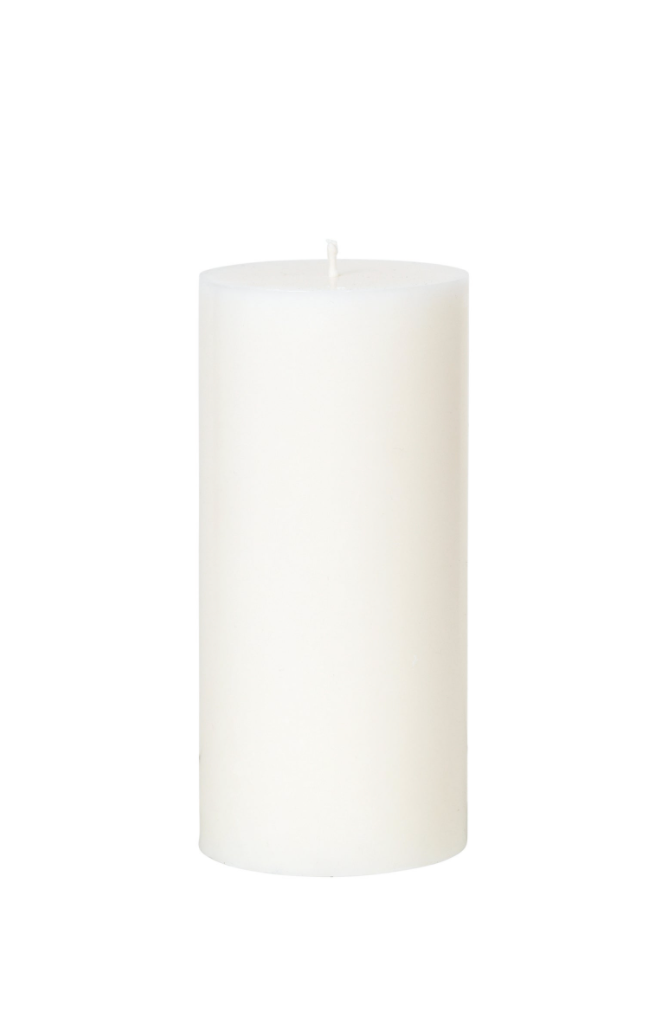 Stearin Candle - Pure White - 7 x 15cm