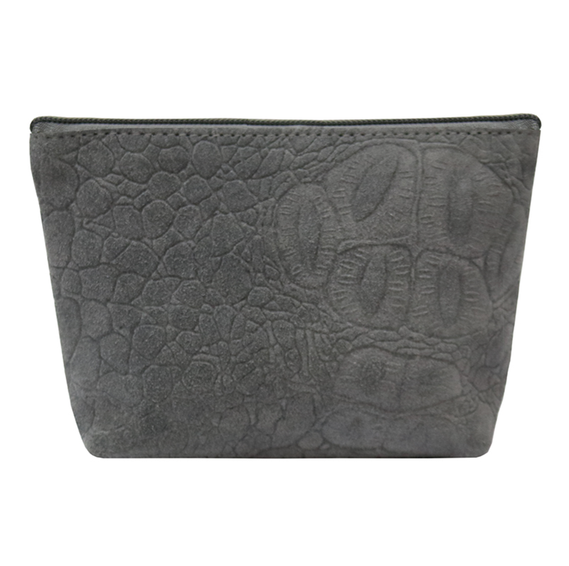 Coco Suede Pouch - Grey