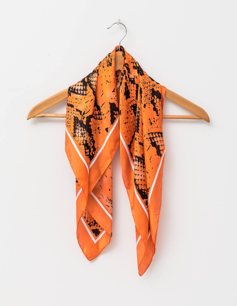 Square Scarf - Rust Snake