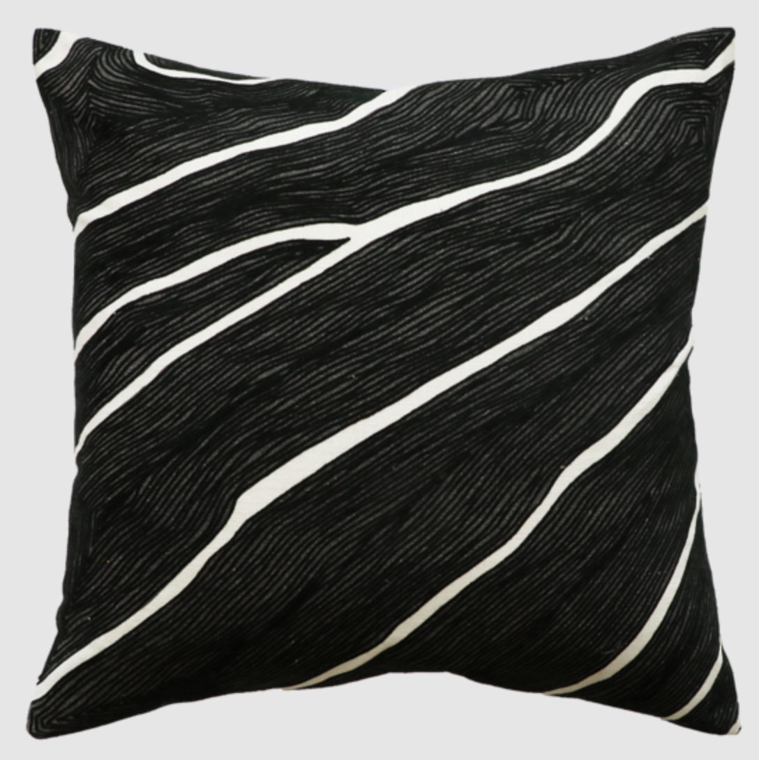 Jemila Cushion - Black & Ivory - 50