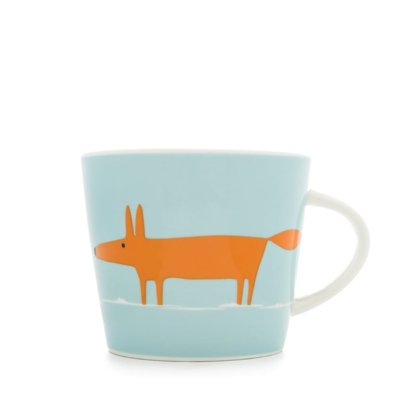 Mr Fox Mug - Orange & Duck Egg Blue