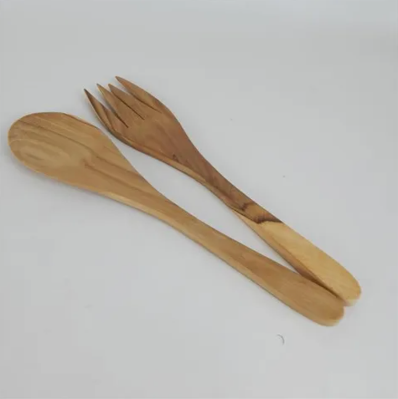 Slim Salad Servers - Teak