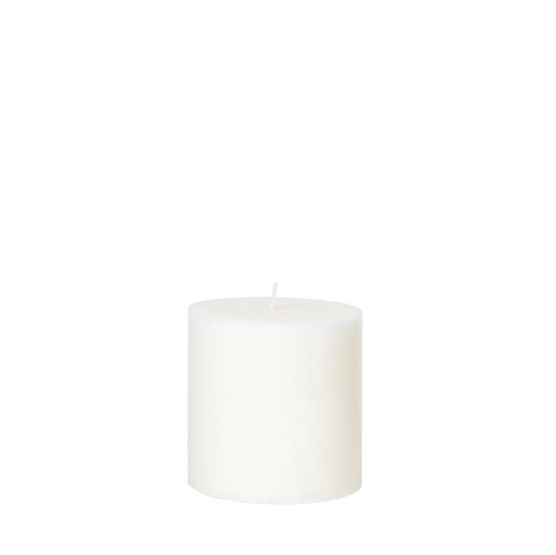 Stearin Candle - Pure White - 10x10cm