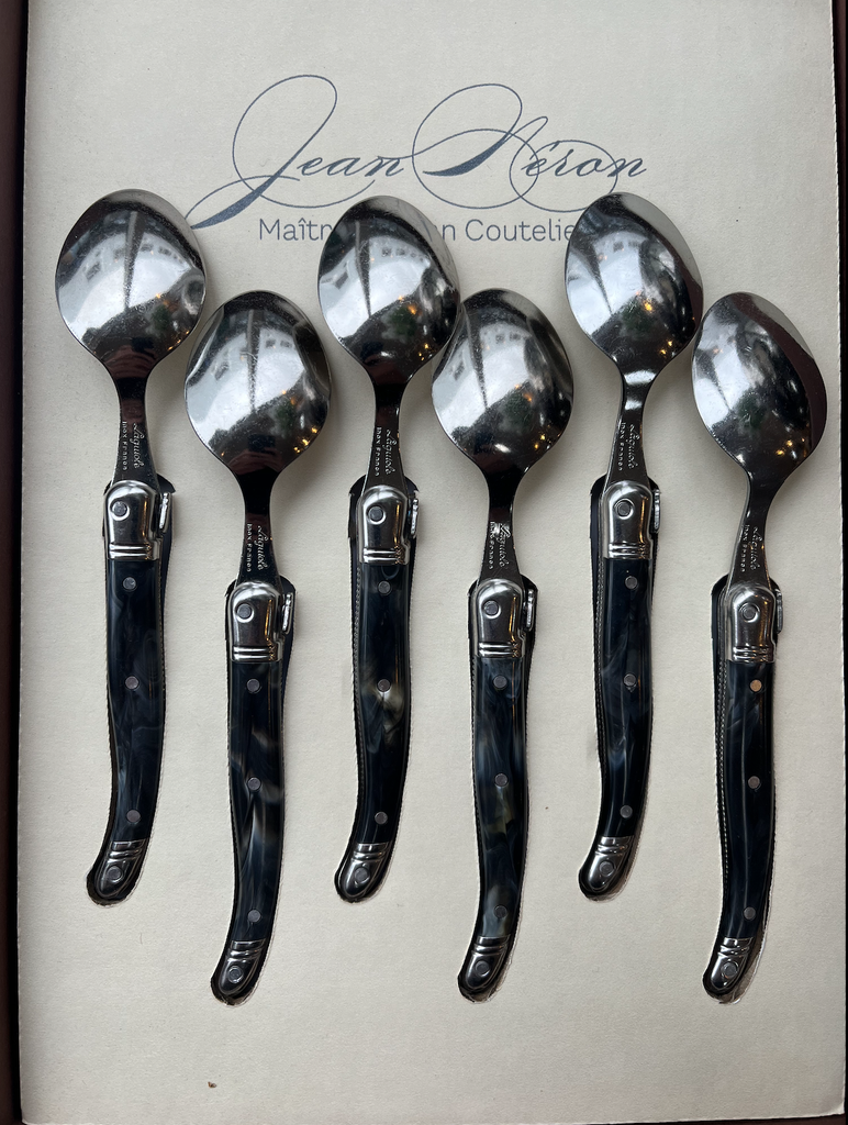 Laguiole Coffee Spoons - Black Marble - Set of 6