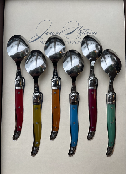 Laguiole Coffee Spoons - Multi Colour - Set of 6
