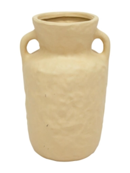 White Ceramic Vase - 24cm H