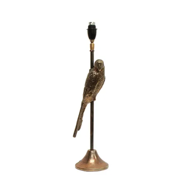 Parrot Antique Lamp Base - Gold