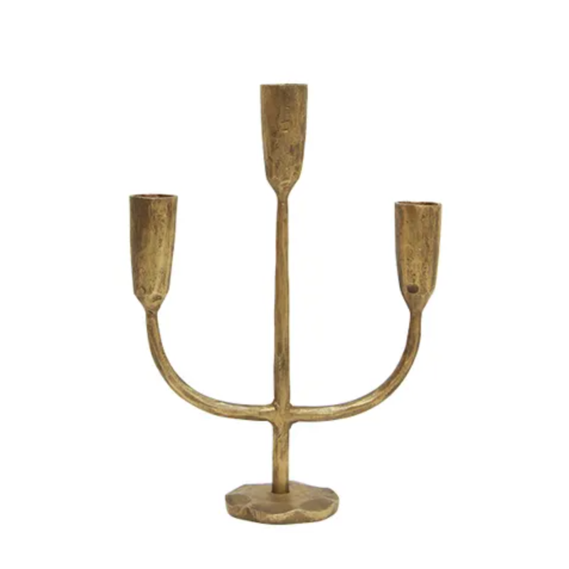 Dax 3 Light Candleholder - Gold