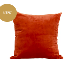 Velvet Cushion Burnt Orange