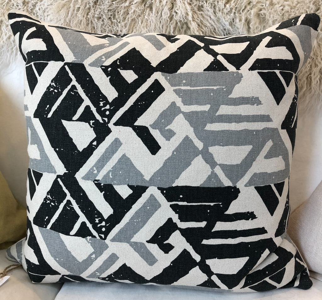 Black 2024 aztec cushion
