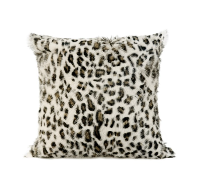 Goat Fur Cushion - Leopard - 45