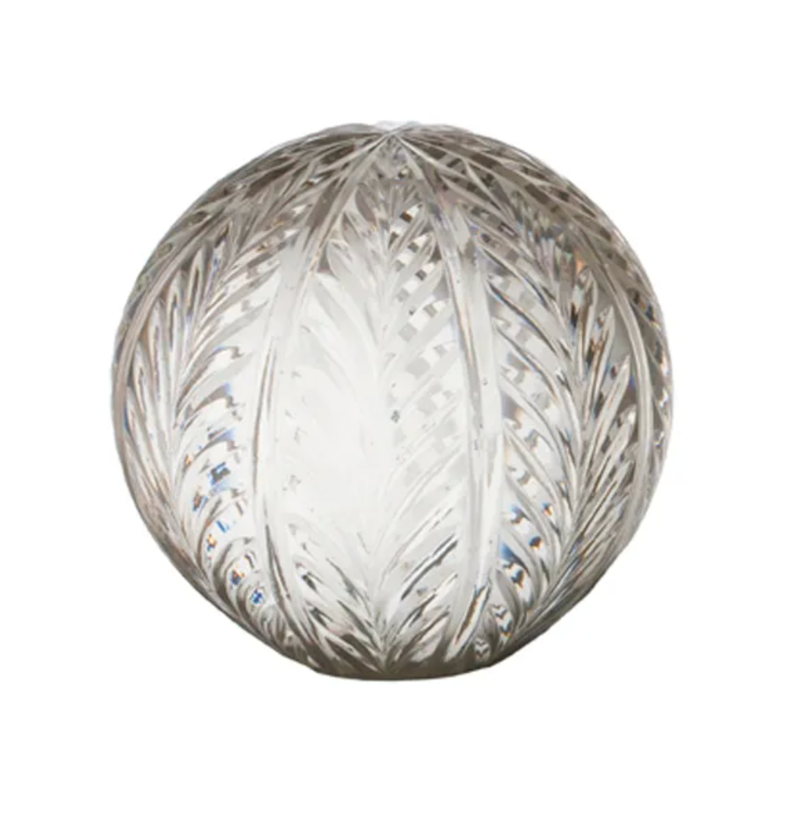 Wing Cut Glass Ball - Large