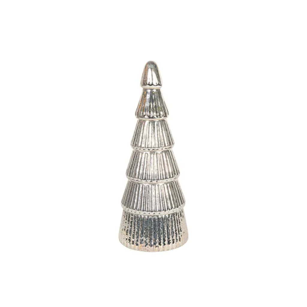 Burnished Glass Cone Tree - Gold - Small