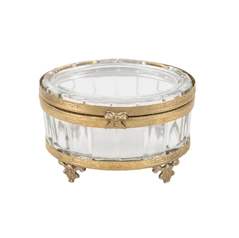 Oval Trinket Box - Glass