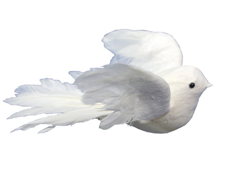 Flying Fantail w/ Clip - White