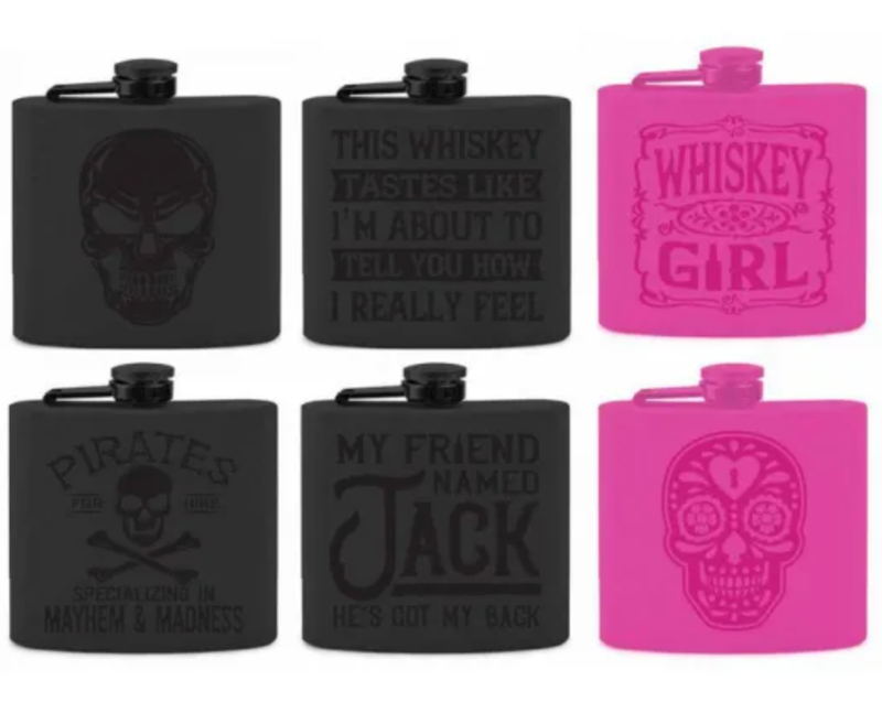 Printed Stainless Steel Flask - Various Designs