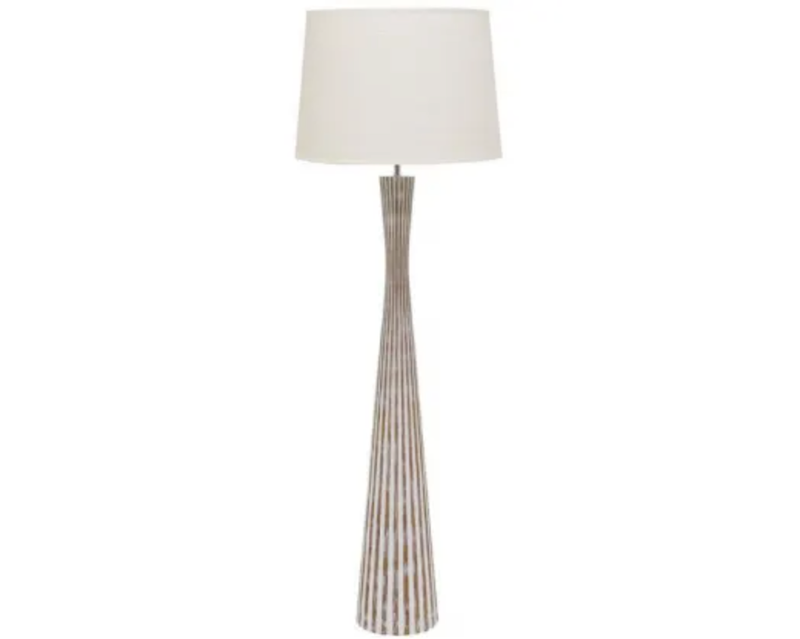 Andi Floor Lamp - White & Natural