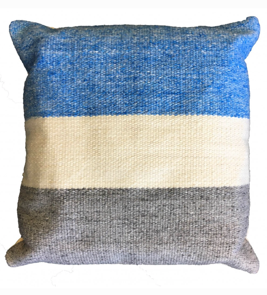 Charcoal Blue Stripe Cushion