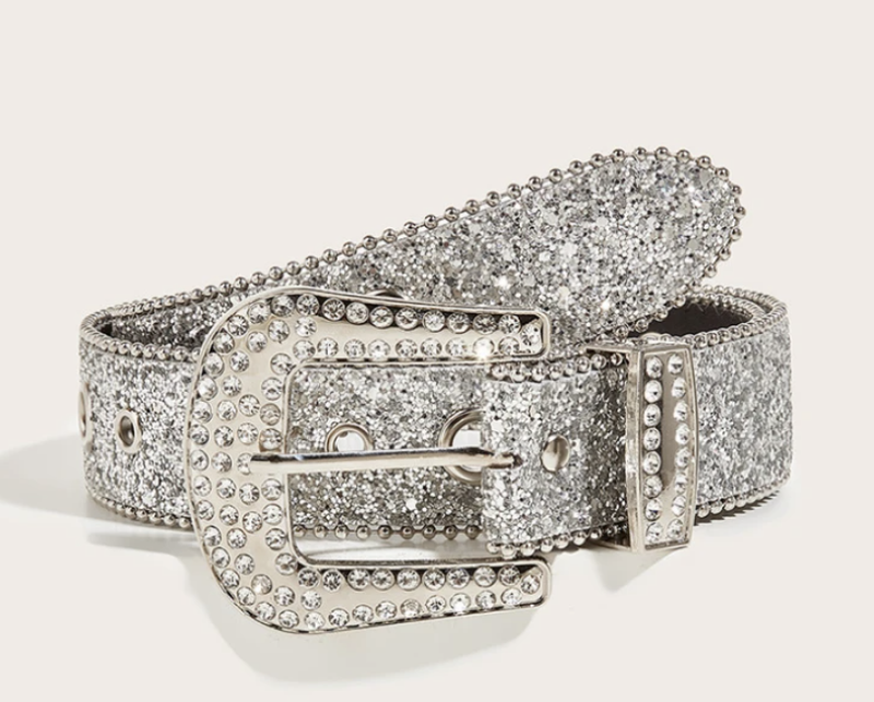 Silver Bling Belt