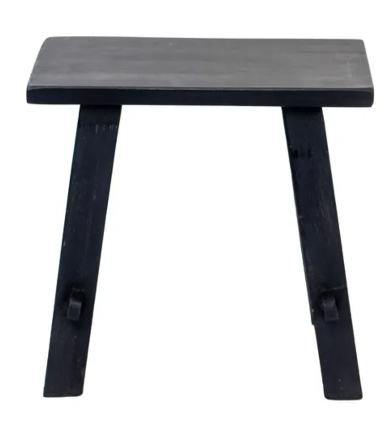 Teak bench Small Black