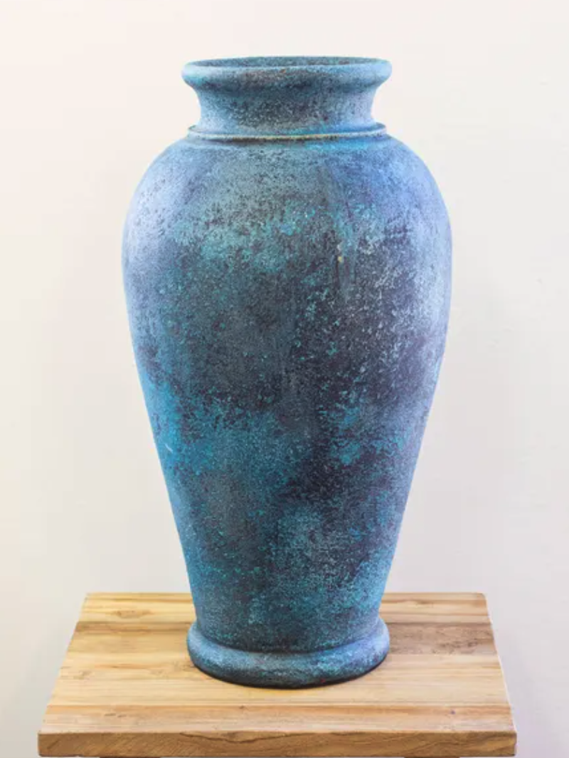 Terracotta Aged Copper Urn