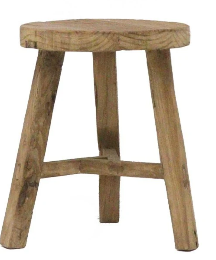 Antique Wooden Stool Round