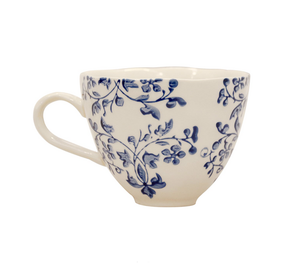 Florentine Bleu Handpainted Cup - Blue