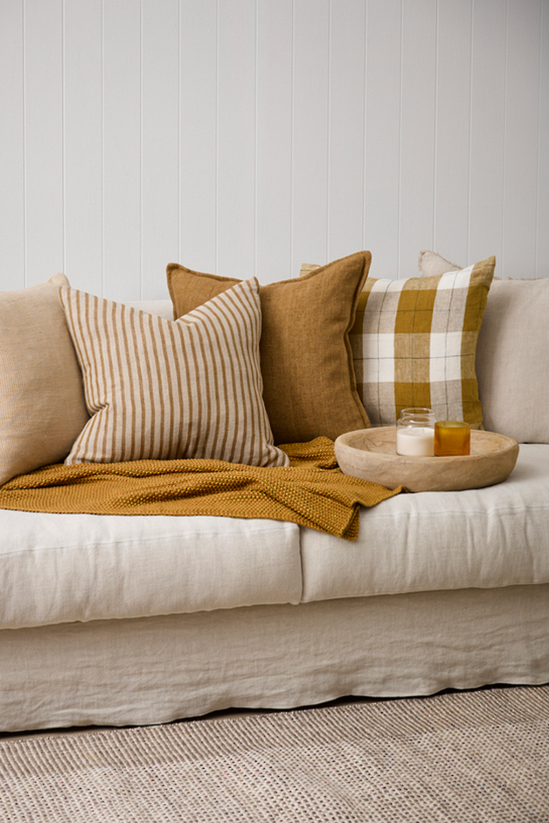 Willis Cushion - Ochre & Ivory - 50