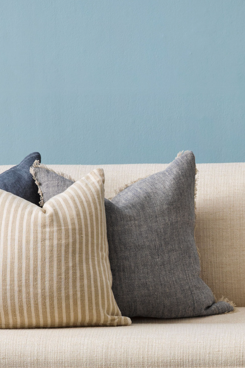 Keaton Cushion - Navy & Natural - 55