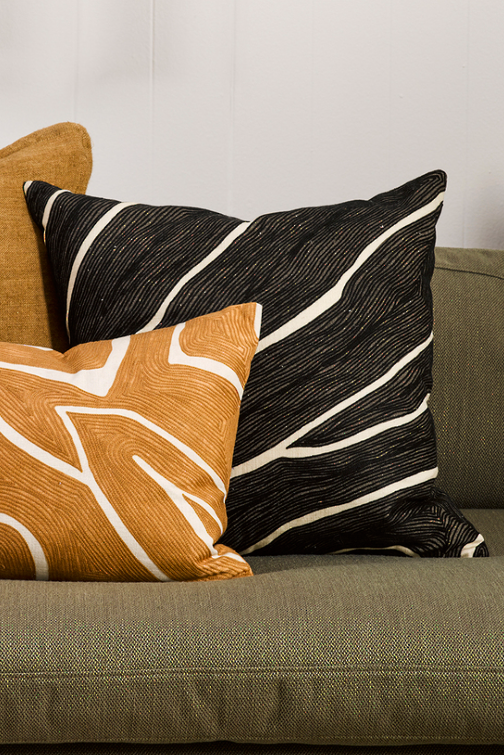 Jemila Cushion - Black & Ivory - 50